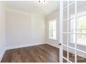 Bright home office with hardwood floors and French doors at 1025 Patterson Farm Rd, Mooresville, NC 28115