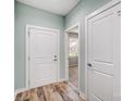 Light and bright entryway with wood-look flooring at 1523 28Th Street Se Pl, Hickory, NC 28602