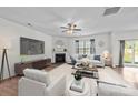 Spacious living room featuring a fireplace and lots of natural light at 181 Atwater Landing Dr, Mooresville, NC 28117