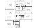 Upstairs floor plan includes primary suite, bedrooms, closets, laundry, and bathrooms at 5216 Mint Harbor Way # 0284, Charlotte, NC 28269