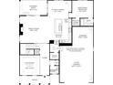 Detailed floor plan showcasing the layout of the main level with kitchen and garage at 5216 Mint Harbor Way # 0284, Charlotte, NC 28269