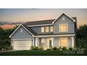 Two-story house with gray siding, white trim, and a three-car garage at 126 Brooke Forest Ct, Mooresville, NC 28115