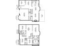 Detailed floor plan showcasing the layout of the main and upper levels of the home at 6421 Chadwell Ct # 61, Fort Mill, SC 29707