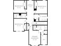 Second floor floorplan featuring 4 bedrooms, office, 2 baths, and a laundry room at 136 Ella Claire Dr, York, SC 29745