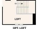 Optional Loft floor plan featuring the staircase at 9913 Manor Vista Trl, Kannapolis, NC 28027