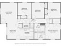 Detailed floor plan showcasing the layout with multiple bedrooms, living room, and kitchen area at 3004 Ridge Ave, Charlotte, NC 28208