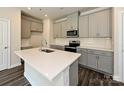 Spacious kitchen island with quartz countertops and stainless steel appliances at 1276 31St Ne St, Conover, NC 28613