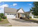 Lovely single-story home featuring a two-car garage, brick accents, and a well-kept front lawn at 7095 Sunset Crater Pl, Lancaster, SC 29720