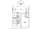 First floor plan featuring a great room, dining area, kitchen, flex space, bedroom, and two-car garage at 15009 Brownleigh Ln # 26, Huntersville, NC 28078