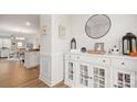 White cabinet in entryway with decorative Halloween items at 3878 Fairlady Ln, Fort Mill, SC 29707