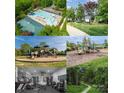 Multi-image showcasing community pool, clubhouse, playground, gym, and walking trails at 18023 Train Station Dr, Cornelius, NC 28031