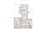 Upstairs floor plan featuring a bonus room, hall, 2 bedrooms, linen closet, and bathrooms at 1401 Samuel Spencer Pkwy, Davidson, NC 28036