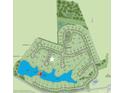 Community map highlighting the property lots, lake, walking trails, and natural open spaces at 407 Crepe Myrtle Ln, Weddington, NC 28104