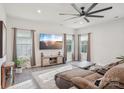 Spacious living room with large TV and comfy seating at 1356 Augustus Beamon Dr, Indian Trail, NC 28079