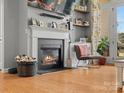 Modern fireplace with a sleek black surround at 1419 Imperial Court Imperial Ct, York, SC 29745
