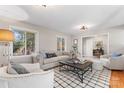 Bright living room with a comfortable couch, patterned rug and plenty of natural light at 1065 Gauguin Ln, Fort Mill, SC 29708