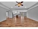 Open layout blending the living area and kitchen, complete with a central island at 190 Williamson St, Troy, NC 27371