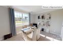 Bright office space with large window and built-in shelving at 2015 Canvasback Way, Indian Trail, NC 28079