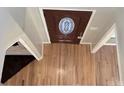 Hardwood staircase leading to the upper floor at 5846 Hanna Ct, Charlotte, NC 28212