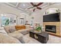 Spacious living room with fireplace and high ceilings at 1490 Kensington Park Ct, Hickory, NC 28602