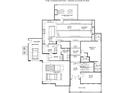 Floor plan of main level showing kitchen, dining room, living room, foyer, garage, laundry room, and front and rear porches at 2007 Kendall Dr # 6, Wesley Chapel, NC 28173
