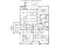 The Newport Main Floor Plan featuring Living, Dining, Kitchen, Mud, and Three-Car Garage at 1015 Kendall Dr # 4, Wesley Chapel, NC 28173