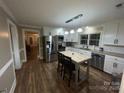 Modern kitchen with stainless steel appliances and island at 506 S Love Chapel Rd, Stanfield, NC 28163