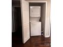 Stackable washer and dryer in a convenient laundry closet at 1206 N Boyce St, Gastonia, NC 28052