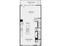 Detailed floorplan with kitchen, dining, half bath, gathering, and outdoor living areas, ideal for visualizing layout at 1746 Blanche St, Charlotte, NC 28262