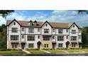 Modern townhome exterior with white siding, black trim, and well-manicured landscaping at 1750 Blanche St, Charlotte, NC 28262