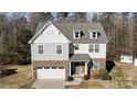 Two-story house with gray siding, brick bottom, and detached shed at 356 Nantucket Way, Rock Hill, SC 29732