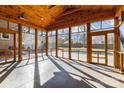 Spacious screened porch overlooking a backyard pool at 2008 Townsend Ave, Charlotte, NC 28205