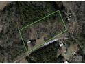 Aerial view showing home's location on a large lot at 4766 Dolph Monroe Rd, Maiden, NC 28650