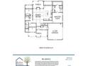 Layout showing the open floor plan featuring a Primary suite, 2-car garage, and Gathering room at 1502 Baileys Run, Gastonia, NC 28056