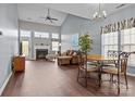 Spacious living room with fireplace and hardwood floors at 121 Beverly Chase Ln, Mooresville, NC 28117