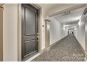 Building hallway with carpet and modern door at 4620 Piedmont Row Dr # 509, Charlotte, NC 28210