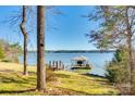 Private covered dock on the lake at 1221 Brunson Rd, Fort Lawn, SC 29714