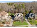 Aerial view showcasing the house's location in a desirable neighborhood at 18621 Rollingdale Ln, Davidson, NC 28036