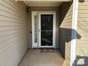 Front door entrance with glass and sidelights at 2215 Ballingarry Dr, Statesville, NC 28625