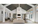 Bright and airy community room with fireplace and vaulted ceiling at 1031 Bourn Ln, Waxhaw, NC 28173