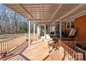 Spacious wooden back deck with covered area, perfect for relaxing at 44339 Us 52 N Hwy, Richfield, NC 28137