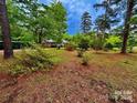 Large backyard with mature trees and landscaping at 931 Skyline Dr, Chester, SC 29706