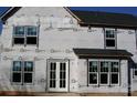 Rear view of house under construction, featuring double doors at 3215 Player Ct, Salisbury, NC 28144