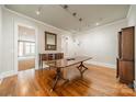 Elegant dining room with hardwood floors and built-in hutch at 1333 Carlton Ave, Charlotte, NC 28203