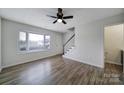 Spacious living room with hardwood floors and a bay window at 438 Stoneycreek Ln, Rock Hill, SC 29730