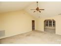 Spacious living room with vaulted ceiling and fireplace at 730 Hidden Creek Cir, Salisbury, NC 28147
