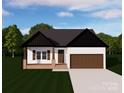 Charming single-story home with white siding, black accents, and a welcoming front porch at 244 Little Wilkesboro Rd, Harmony, NC 28634