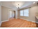 Hardwood floor dining room with access to other rooms at 4193 Walker Rd, Rock Hill, SC 29730