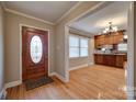 Inviting entryway with hardwood floors and view into kitchen at 4193 Walker Rd, Rock Hill, SC 29730