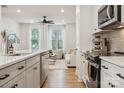 Modern kitchen with stainless steel appliances and an island at 330 Simeon Dr, Charlotte, NC 28208